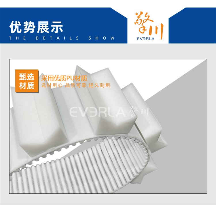 PU同步帶加V型擋塊