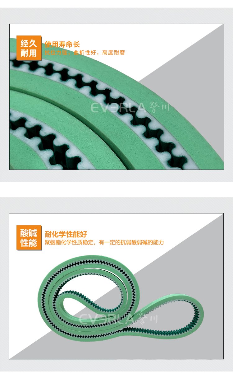 PU同步帶加綠布發(fā)泡膠